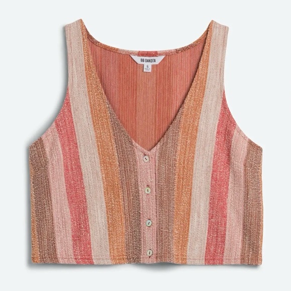 BB Dakota by Steve Madden Tops - Cropped Front Button Top - BB DAKOTA by Steve Madden